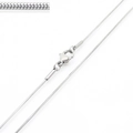 Sleek silver stainless steel snake chain necklace with secure lobster clasp finish - 45cm / 0.9mm Steel Color Square Snake Chain