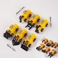 Set of 6 yellow toy construction vehicles for boys' birthday cake decoration toppers - Construction Vehicle Set (Random Color)
