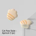 Paraspigoli in silicone a zampa di gatto albicocca, protezione di sicurezza per tavoli - Dorso di Zampa di Gatto Albicocca