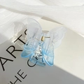 Translucent butterfly hair claw clip with blue gradient finish and gold metal spring - Gradient Blue Butterfly Claw Clip / Gradient Blue