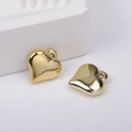 Polierte goldene Herzanhänger für DIY-Schmuck und Armbandherstellung - Herz Gold 14*15mm