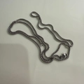 Elegante collana a catena serpente d'argento con perle d'acqua dolce e chiusura a moschettone - Catena a scatola d'argento da 2,0 mm 70 cm