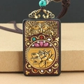 Ebony Golden Lotus Nepal Wushi Brand Single Pendant