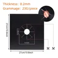 Detail of 0.2mm thick gas stove protector with 27cm dimensions and weight specifications - [Thickness 0.2mm] Black Bulk