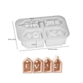 4-cavity LOVE house silicone mold for DIY resin candles and decorative plaster crafts - 4-Cavity LOVE House / White