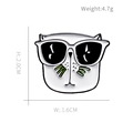 Cool cat enamel pin with black sunglasses and dimensions 2.0x1.6cm for creative fashion - Sunglasses Cat (CC2001)