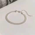 Mehrlagiges Armband aus 925er Sterlingsilber mit Karabinerverschluss und Verlängerung - Mehrsträngiges Gittergewebtes Armband (SL2303058)