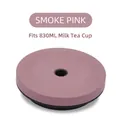 Smoke pink matte lid for stainless steel boba cup with straw hole 830ml size - Fits 830ML Cups / Smoky Pink