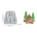 DIY Christmas tree and star resin silicone mold set with detailed dimension labels - Christmas Series Plugin (D01) / White