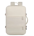 Large capacity travel backpack for women, lightweight casual business daypack for short trips. - Off White