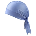 Detail of light blue silky durag showing smooth texture and high-quality edge stitching - One Size / Solid Sky Blue