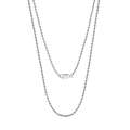 Classic S925 sterling silver twist rope chain necklace featuring a polished silver finish - 1.7MM Rope Chain / 51cm-60cm (Inclusive)
