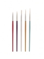 Cinque pennelli professionali ultra-sottili per nail art con manici ergonomici colorati - 5 Pezzi Pennelli Liner Manico Sottile Color Caramello