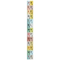 Kids colorful height chart wall decal with 26 English alphabets up to 180cm height - Letter Plaid