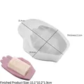 Palm-shaped silicone mold for DIY soap making, includes dimensions 15.4x10.4cm - Palm Soap Box Mold