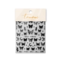 Dark Butterfly nail art stickers with black butterflies and crescent moon designs - Dark Moon Butterfly - Black (to2694)