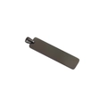 Minimalist rectangle stainless steel pendant accessory in polished black finish - Black 10*40mm (With Bail Clasp)