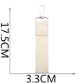 Detail view of a cream woven lanyard strap showing dimensions 17.5cm by 3.3cm with clasp - Large / Off White