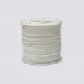 Detailed macro view of white 0.8mm braided cord on spindle for DIY jewelry making - Color 800 White