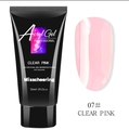 Nail extension acryl gel 30ml in 07 Clear Pink for fast building with UV LED light - Clear Pink (30ml)