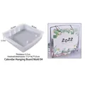 Transparante siliconen mal voor DIY-harskalender met afmetingen van 19,1x18,2 cm - Kalender Ophangbord Mal / Semi-transparant
