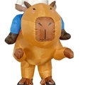 Funny inflatable capybara ride-on costume for Halloween party performance events - Children's Cycling Kapibala / One Size