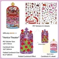 3D Venice Theater DIY sticker kit with 2 PET sheets and foldable paper backdrop - Venice Theater