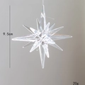 Transparenter 9,5 cm Acryl-Sternanhänger mit geometrischem 3D-Design für Deko - Transparent Acryl