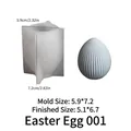 Easter egg bunny silicone mold with light blue striped egg-shaped candle product - No. 1 Egg