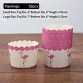 50-piece set of flamingo pattern paper muffin cups for home baking and party decor - Flamingo