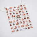 Christmas squirrel nail sticker TS-3162 with foxes and festive holiday patterns - 5D Embossed Christmas Squirrel (TS-3162)