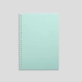 Mint green translucent A5 loose-leaf notebook cover with multi-hole binder design - A5-20 Holes / Morandi Green (2 sheets without clips)