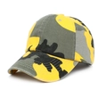 Casquette de baseball tactique camouflage jaune avec visière courbée pour l'extérieur - Taille unique / 5# Camouflage Jaune