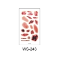 Pegatina de tatuaje para Halloween con cicatrices y heridas realistas para la cara - Herida de Mancha de Sangre (WS243)