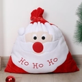 Großer Weihnachtsmann Geschenksack aus Samt mit HO HO HO Stickerei und Kordelzug - Weihnachtsmann