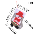 Calcetín de Navidad de lino gris con muñeco de nieve y medidas detalladas del tamaño - Muñeco de Nieve