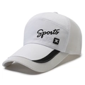 Casquette de baseball en mesh blanc pour homme avec broderie Sports respirante - Réglable / Blanc