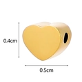Miniature heart charm in 18k gold plated stainless steel showing 0.4cm by 0.5cm dimensions - Heart Pendant