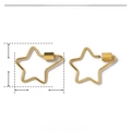 Golden star-shaped stainless steel screw lock clasp for DIY jewelry making 24x20mm - Small Star Shape (YE818) / Gold