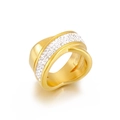 Gold Wide Overlapping Diamond Style (KR25994-K)