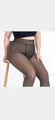Black translucent fleece leggings in 300g weight with stirrup design for winter warmth - Plus Size (200g Fleece) / Stirrup / Black Translucent