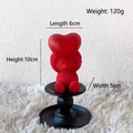 Red rose bear candle holding a heart, 120g decorative candle for Valentine gifts - Lifting Heart Bear (COCO Scent) / Red