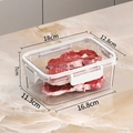 Contenitore alimentare bianco medio con coperchio a scatto per conservare carne - 1 Pezzo / Medio Senza Griglia - Bianco