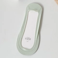 Mint green striped low-cut invisible socks with non-slip silicone and thin breathable fabric - One Size / Light Green