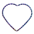 304 stainless steel heart-shaped pendant with multi-color metallic twisted texture - Heart-S1519 / Colorful
