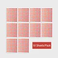 Cute red flower reward stickers for students, 10 sheets per pack for teacher classroom use - Little Red Flower / 10 Sheets/Pack