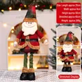 Telescopic Santa Claus doll with adjustable height from 50cm to 65cm for Christmas decor - Medium 65CM Telescopic Santa