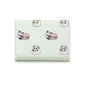 Joli portefeuille vert menthe avec motifs de panda dessin animé et nourriture - Vert