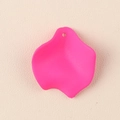 Fluorescent pink acrylic flower petal earring component with top hole for DIY jewelry - 10Pcs Large / Pearlescent Rose Red