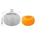 Pumpkin candle jar silicone mold for DIY Halloween resin crafts with size measurements - Pumpkin Storage Box Base
